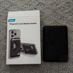 Black Magnetic Card Wallet Holder